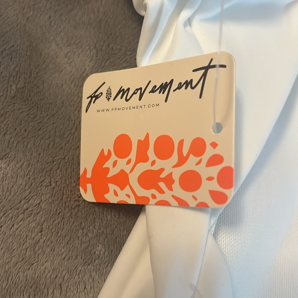 FP Movement by Free People Double Bounce Jumpsuit - White, Orange, Teal - Picture 6 of 10